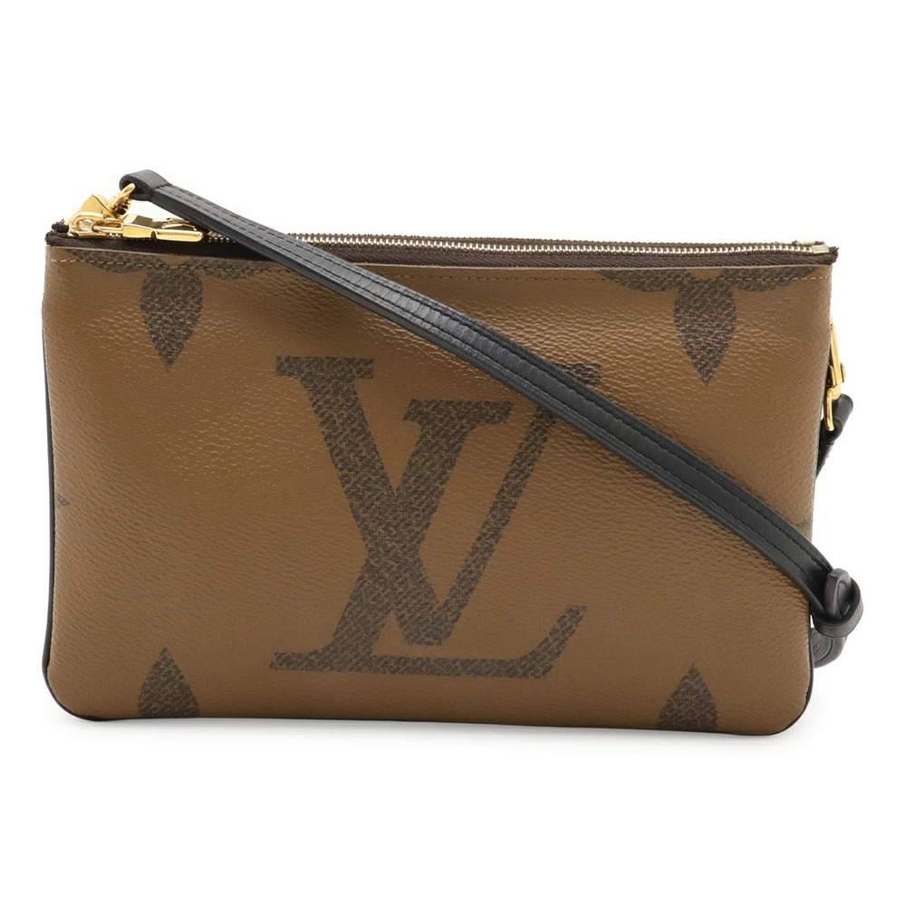 LOUIS VUITTON Monogram Giant Reverse Pochette Double Zip Shoulder Bag Pouch